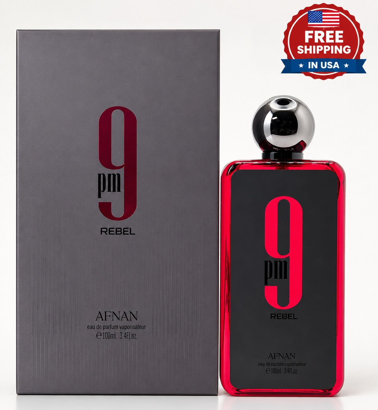 Afnan 9PM Rebel Eau de Parfum for Men 3.4oz/100ml